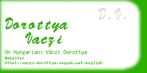 dorottya vaczi business card