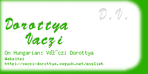 dorottya vaczi business card